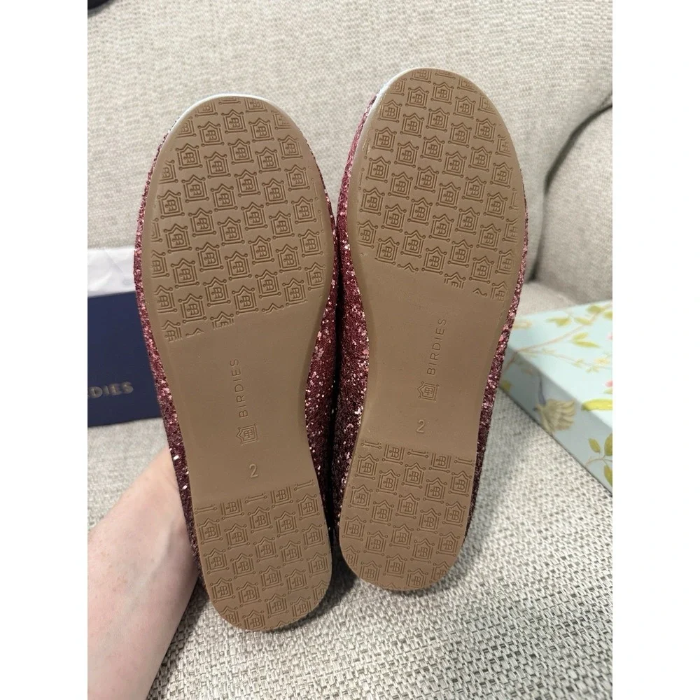 Birdies NEW The Little Starling Loafer in Rose Pink‎ Sparkle Size Little Kid 2